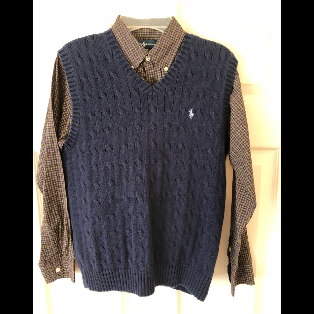 Ralph Lauren boys button down and sweater vest